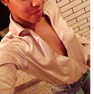 Fashion Nova collard deep-V blouse worn once